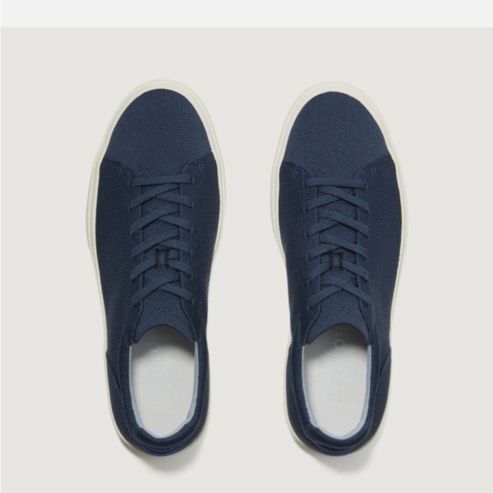Rothy’s Men’s RS01 Sneaker Navy Blue Size 13 NEW IN BOX Sustainable Knit Lace Up